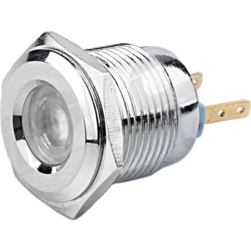 CMP 16mm Panel Concave Type Mounting LED Indicator Light Stainless Steel