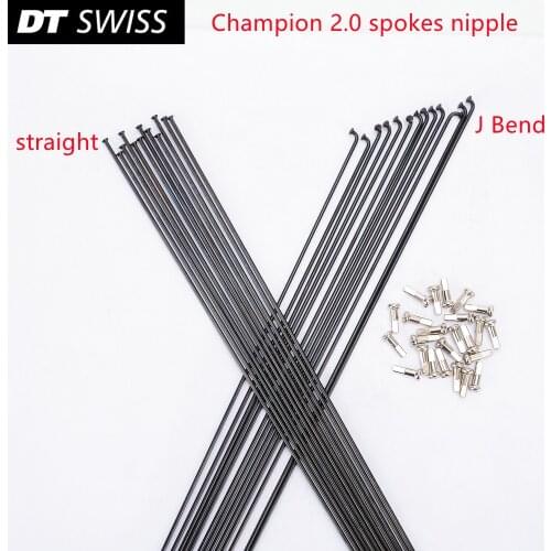 DT Swiss Champion 2.0 spokes J-bend / straight pull head bicycle spokes black mtb road bicycle spokes