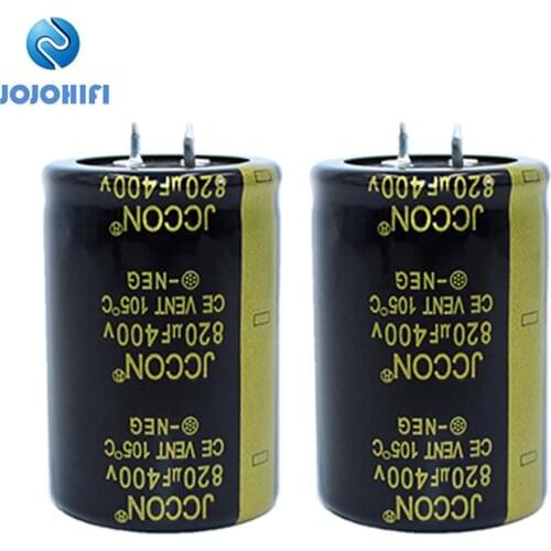 2pc 400V 820UF 35x50mm JCCON 105 ℃ Full-Voltage Electric Welding Machine in-line Electrolytic Capacitor Inverter Horn Capacitors