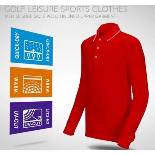 Top quality Breathable Uv protection Men leisure Golf unlined upper garment long sleeve T-shirt Free shipping