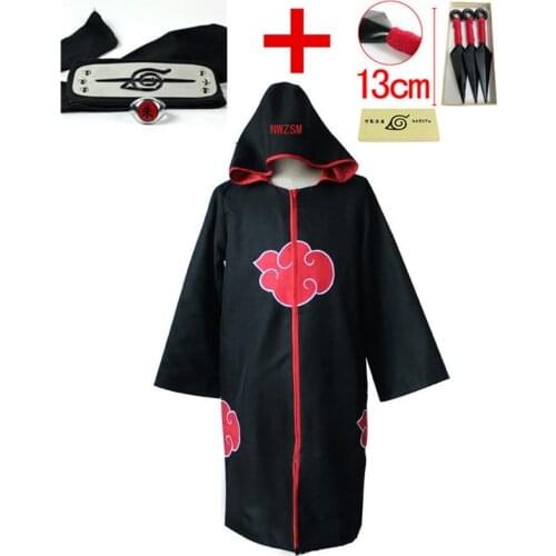 Kakashi Akatsuki Ninja Taka/Hebi Hawk/Snake Uchiha Sasuke Cosplay Costumes Hoodies Cloak+Headband+Ring+Shuriken Suit Jumpsuits