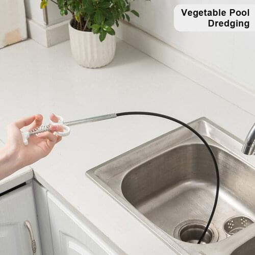 Sewer Artifact with Catch Hook Wire Spring Tool Kitchen Pipe Foreign Body Gripper Dredge for Kitchen Bathroom Toilet Tub