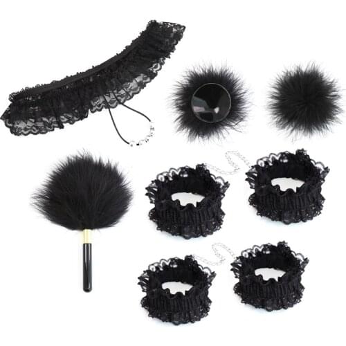 Lace Suit 5-Piece Set Of Red And Black Combination