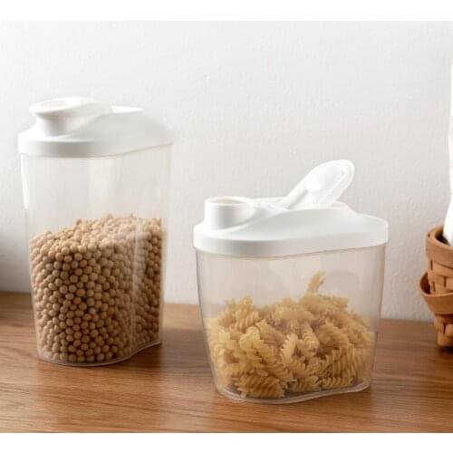Kitchen Food Storage Box Plastic Clear Container with Lids Storage Bottles Jars Dried Grains storage containers Tank Organizer