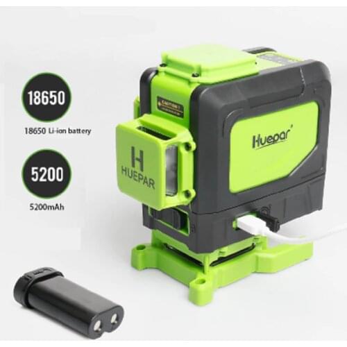 Huepar remote control 903DG For Tile,Green self-leveling 360 degree horizontal&vertical 16 multi lines 4D flooring laser level