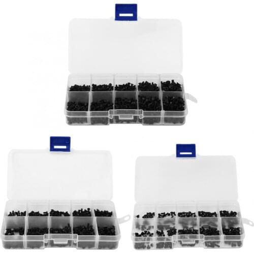 250/500/1000Pcs M2 M2.5 M3 Flat Countersunk Head Cross Screw Set Carbon Steel Machine Wood Screw Bolt Kit Furniture Fittings