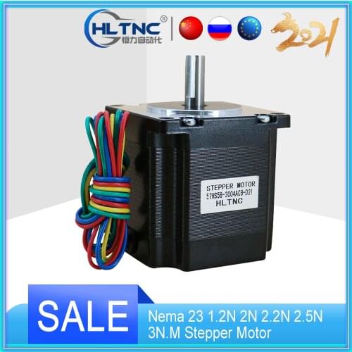 Nema 23 1.2N 2N 2.2N 2.5N 3N.M Stepper Motor 4-Leads 8mm Shaft 57mm Motor 3A for CNC Engraving Milling Machine