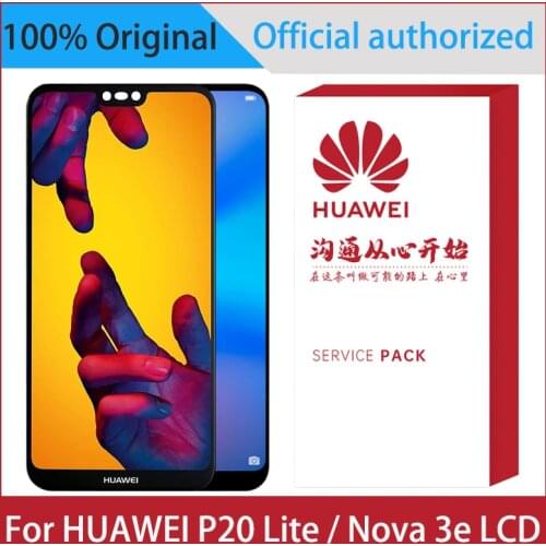 Original 5.84'' LCD For Huawei P20 Lite Nova 3e LCD ANE-LX1 ANE-LX3 Display Touch Screen Digitizer Assembly With Frame