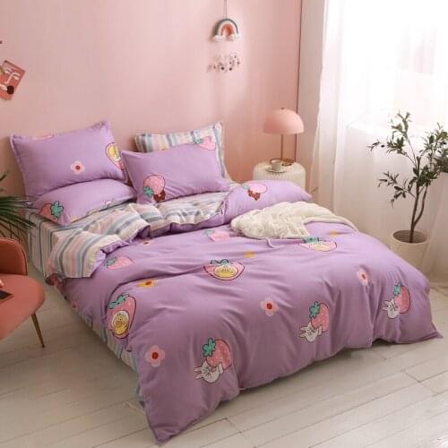 1pc Cartoons Rabbit Prints Duvet CoverWinter Soft Warm Easy Care Simple Style Queen King Twin Quilt Covers 220x240 Bedclothes