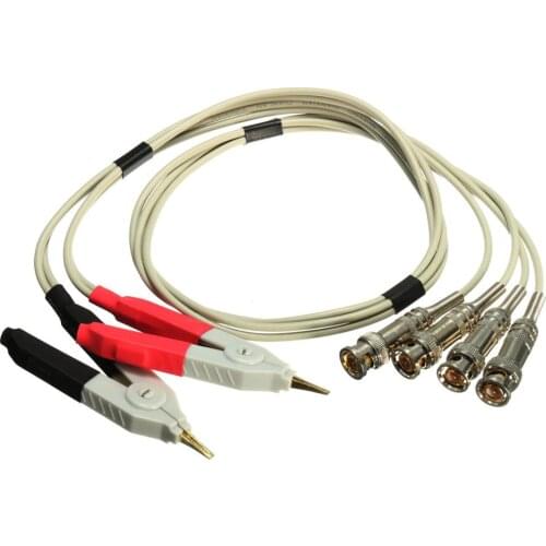 LCR Meter Test Leads Lead / Clip Cable / Terminal Kelvin Probe Wires w/ 4 BNC