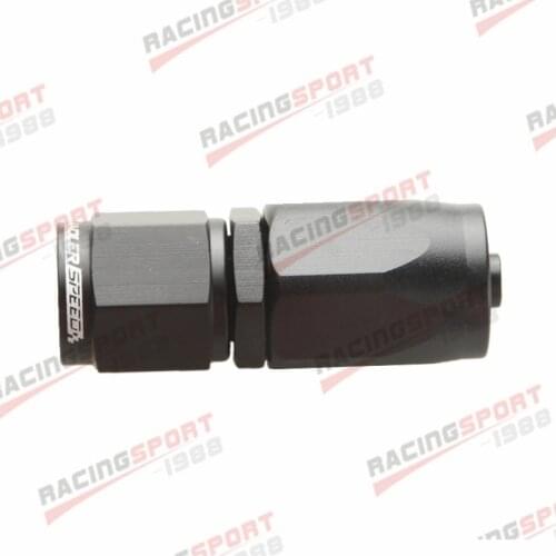 AN4 straight SWIVEL OIL FUEL GAS LINE HOSE END FITTING ADAPTOR BLACK