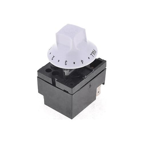 WZA-SJ(6202) Black White 250V 10A Rotary Adjustable Thermostat Switch
