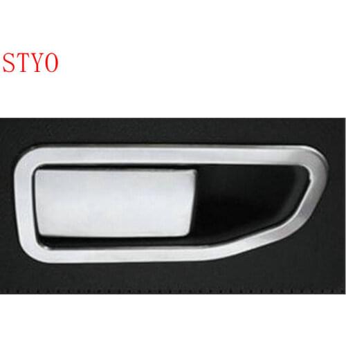 STYO Car Stainless Steel Front Dashboard Pessager Tool Glove Box Handle Cover trim For 2017 Peugeot 3008 5008
