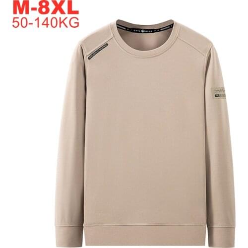 Casual Sweatshirts Male Solid Color Big 8xl 7xl 6xl 5xl Spring Autumn Fashion Pullovers Men Large Size Mens Hoodies Sweatshirts