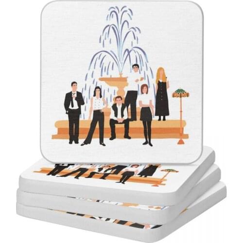 I'll Be There For You Diatomaceous Earth Square Round Coaster Resistant Water Cup Bonsai Mat Soap Pad 10x10cm