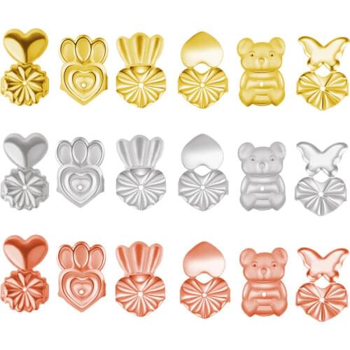 Fashion Hypoallergenic Earring Fits All Post Earrings Earlobe Stud Back Nut Lift Support For Women Earings Accessories