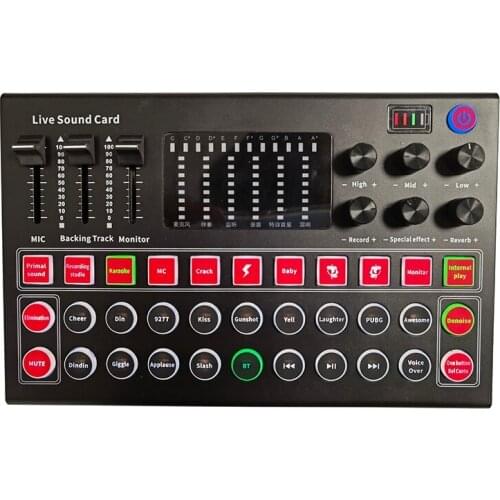 M9 Audio Sound Card 3.5mm Microphone Headset Live Broadcast Studio Phone Computer Bluetooth Sound Adapter for Computer