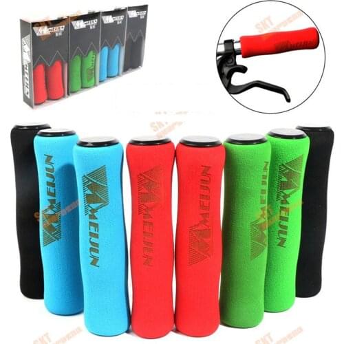1 Pair Sponge Cycling Bicycle Grips Outdoor MTB Bike Handlebar Cover Removeable Plastic End Anti-slip Strong Support Bike Part