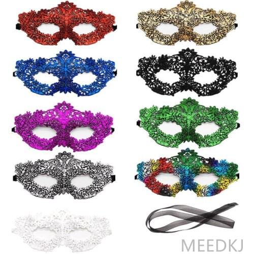1pcs lace mask halloween party mask masquerade sexy eye mask bronzing