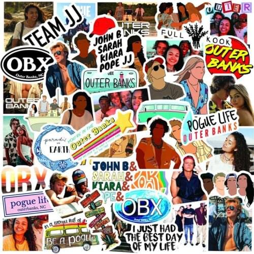 10/50pcs/Pack Waterproof Cartoon Outer Banks Stickers Skateboard Suitcase Guitar Luggage Laptop Stickers Kid Classic Toy