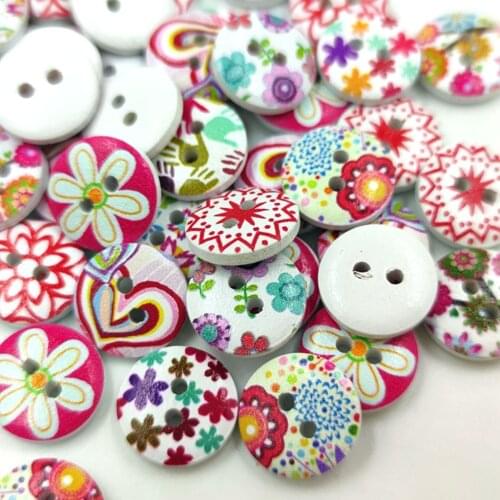 100 Bulk Wooden Sewing Buttons Costume Decor Scrapbook Cardmaking DIY Crafts