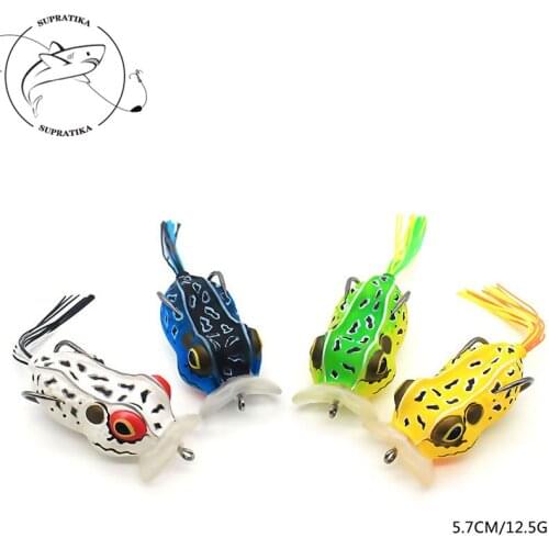 57mm/12.5g Artificial Thunder Frog Freshwater Silicone Fishing Bait Anti-Corrosion Bionic Professional Fishing Lure Soft Bait