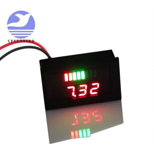 60V ACID Lead Battery Indicator Charge Capacity Voltage Lead-acid Battery Red LED Dual Digital Display Electric car battery