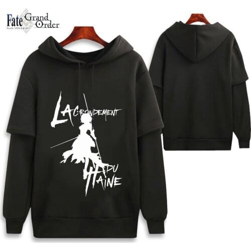 High-Q Unisex anime Fate Fate/stay night Hooded Hoodie Pullover Fate FGO Joan of Arc Saber raglan Casual Jacket Coat Hoodie