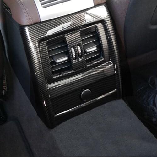 Car Armrest Rear Air Vents Cigarette Lighter Frame Cover Trim For BMW 3 Series 3GT F30 F34 Interior Carbon Fiber Color Sticker