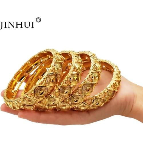 Bangles Gold color indian Jewelry Bangle love Ethiopian African indian for Women Dubai Bracelet wedding Gifts viking accessories