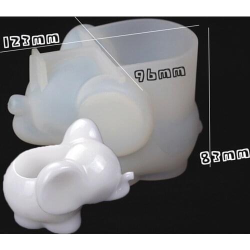 DIY Epoxy Resin 3D Elephant Conch Makeup Storage Marine Silicone Mold Jewelry Mold Candle Mould Gift Elephant Ashtray JU0089