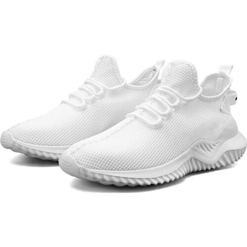 Breathable Soft Sneakers New Mens Casual Shoes High Quality Mesh Summer Flying Fabric Casual Shoes Mens Sneaker Zapatos Hombre