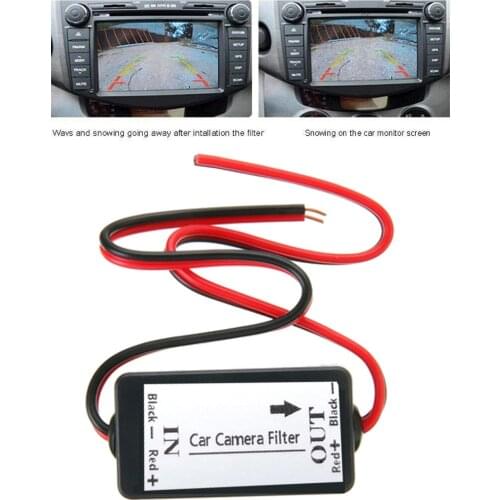 Rear View Camera Filter 12V DC Capacitor Filter Rectifier For Car Rear View Backup Camera Car Styling Reverse Camera Rectifier
