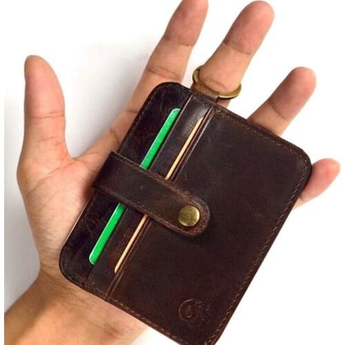 Holder Genuine Leather wallet Thin purse Designer Multi-card bit Famous brand luxury wallet men wallet men Money clip in Ring