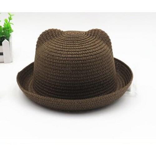 Sell Like Hot Cakes 2016 New Summer Fashion Adult Sun Hats For Women And Men Cat Ears Straw Caps Multicolor Wholesale