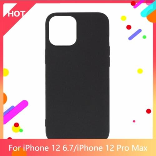 12 6.7 Case Matte Soft Silicone TPU Back Cover For iPhone 12 Pro Max Phone Case Slim shockproof