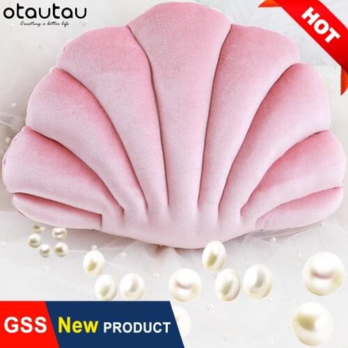 Princess Cute Shell Pillow Case Bed Sofa Chair Plush Throw Pillows Backrest Decorative Baby Kids Room Birthday Party Ocean Decor