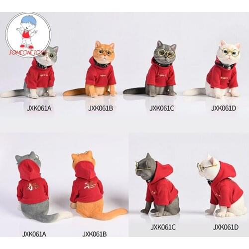 JXK061 1/6 Miniature Animal Model American Shorthair pet Cat Cute cat Model Toy for Action body Figure Toys Scene Ornaments
