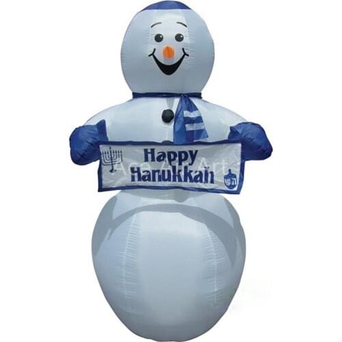 Accept customized Oxford fabric lovely Hanukkah outdoor decoration inflatable snowman