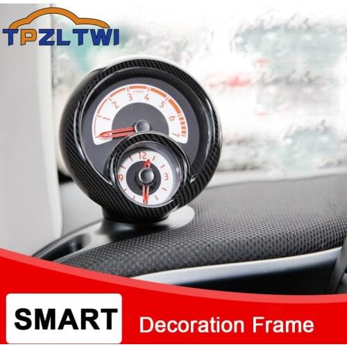 Car Interior Stickers Tachometer Decorative Frame For Smart fortwo forfour 453 Dashboard Cover Car Interior Styling Modification