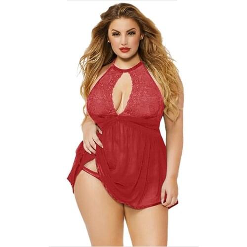 Backless Nightgowns Sexy Hot Erotic Gown Nighty Women Lace Sleepwear Night Dress Lingerie Romantic Halter Sleepshirts Vintage