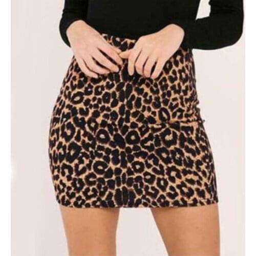 2021 New Skirt Womens Fashion Leopard Printed Skirt High Waist Sexy Pencil Bodycon Hip Mini Skirt New Skirts Мини Юбки
