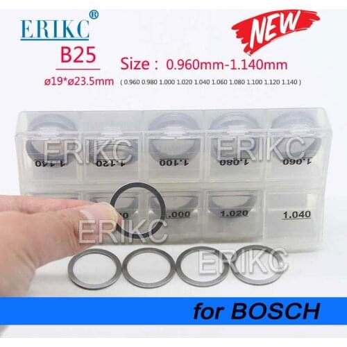 Calibration Shim B25 Size: 0.96mm-1.14mm Fuel Injector Spare Parts Solenoid Valve Shim O Ring for Bosch Injector