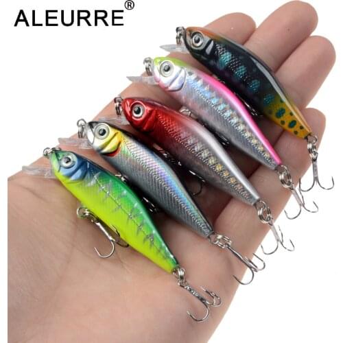 Floating Small Minnow Hard Artificial Bait Plastic Crankbait Fishing Lure 60mm 4.5g Stream Wobbler For Bass Pike 8# Hooks Pesca