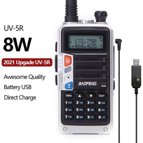 BaoFeng UV-5R Upgrade Version Walkie Talkie Dual Band UHF VHF CB Radio Transceiver Long Range 10km Portable Radio Hunt City