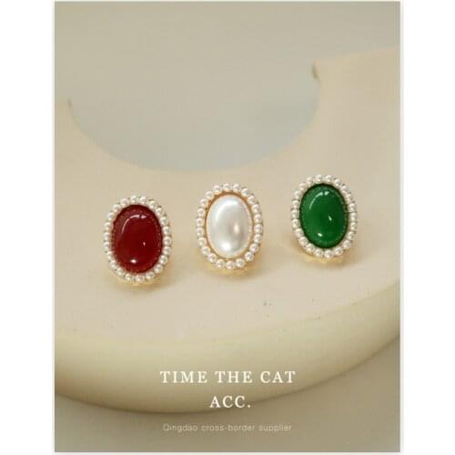 The New Palace Retro Pearl Ear Clip S925 Fashion Geometric Party Birthday Gift No Pierced Earrings Female Tide