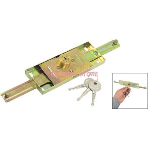 Warehouse Brass Tone Cylinder Head Dia Rolling Shutter Door Lock with 3 Keys