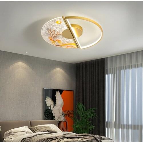 Modern Minimalist Ins Led Chandelier Luxury Bedroom Lights Lighting Girl Feather Gold Lustre Creative Princess Room Ceiling Lamp