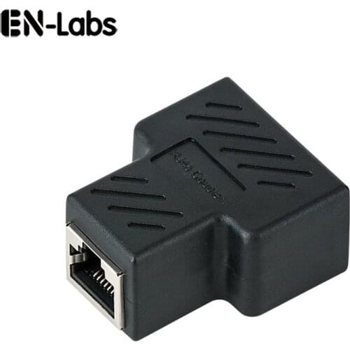 En-Labs RJ45 Splitter Adapter, RJ45 Female 1 to 2 Ethernet Coupler, 8P8C LAN Network Extender Connector for Cat5/5e,Cat6,Cat7