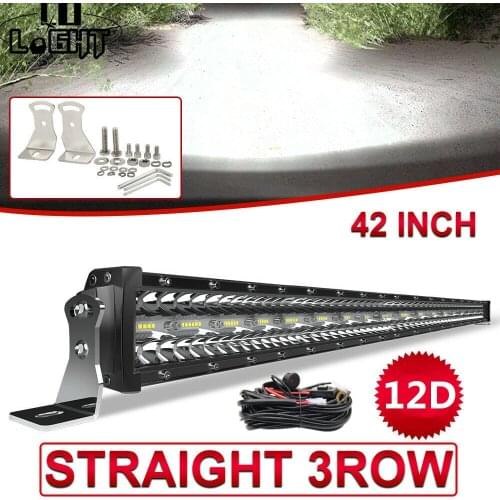 CO LIGHT 12D 780W 42 inch LED Light Bar 3-Rows LED Bar Car Combo Beam for Driving SUV 4X4 ATV 4WD Offroad LED Work Light 12V 24V